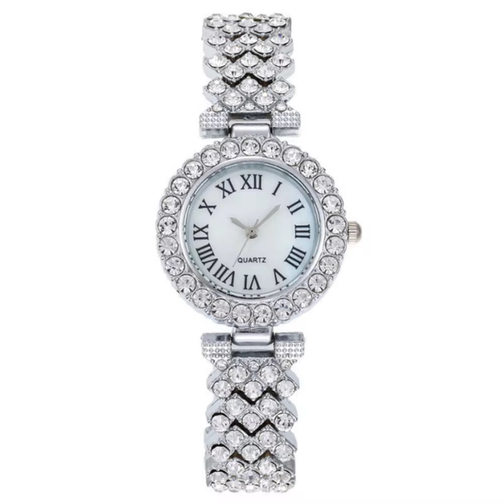 Silver Diamond Watch